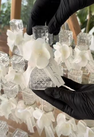 20 Li Süslü Çiçekli kristal cam şişe Hediyelik