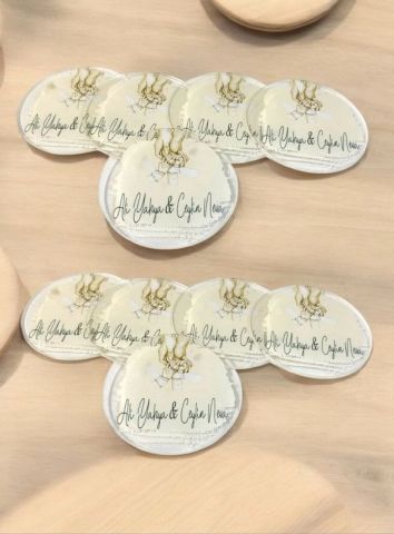 20 li 6 cm Şeffaf Pleksi üzerine Uv baskılı hediyelik magnet