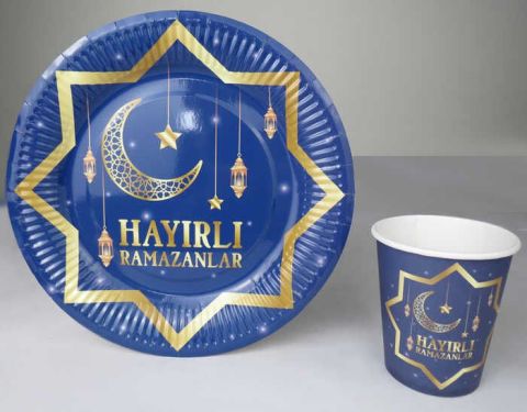8 Lİ KARTON BARDAK HAYIRLI RAMAZANLAR 8 OZ