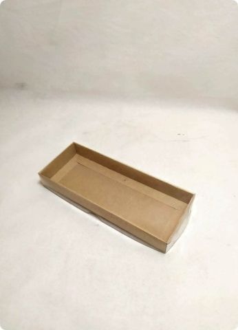 6x16x2 Cm Altı Karton, Üstü Asetat/Şeffaf Kapaklı dikdörtgen Kutu 25 li