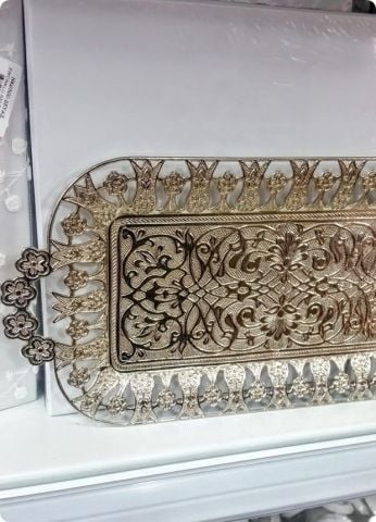 Dikdörtgen Metal Boş Yüzük,Söz,Nişan,Nikah Tepsisi