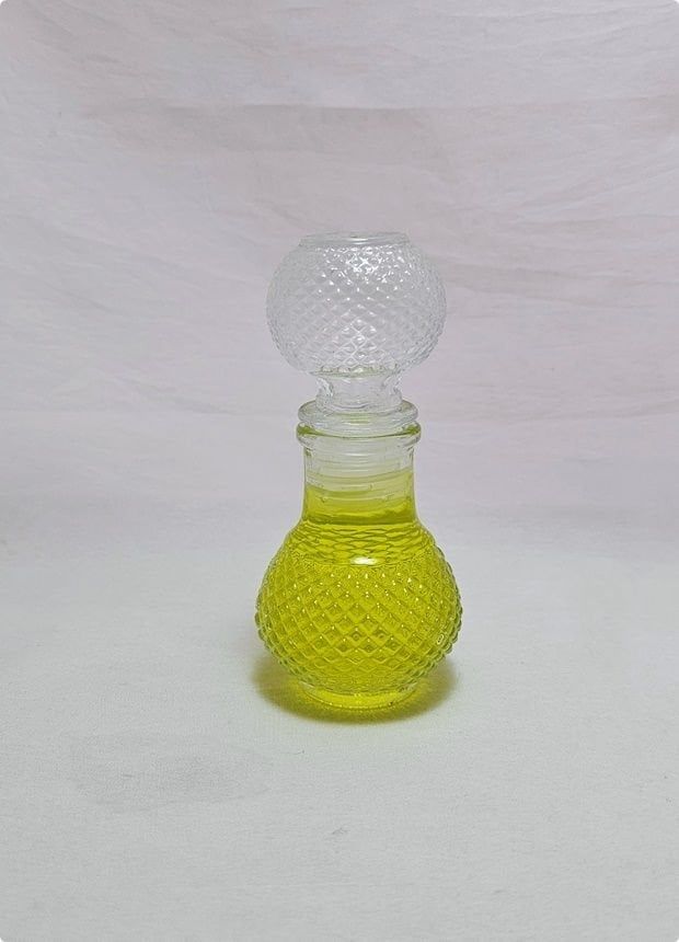 50 cc Kristal Cam Kapaklı Yuvarlak Cam Şişe
