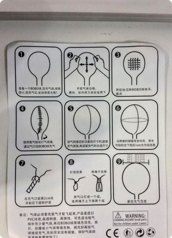 10 Lu Bobo Şeffaf Balon Çok Amaçlı