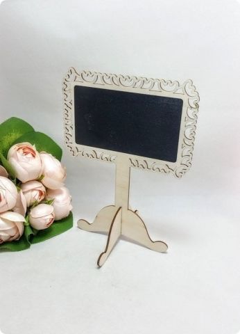 Desenli Ahşap Ayaklı Masa Üstü İsimlik (Söz,Nişan,Nikah Masası)