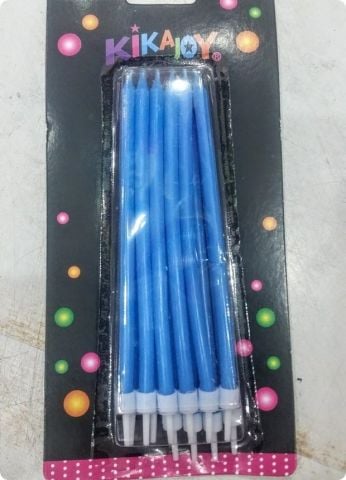 12 li Renkli Uzun Mum