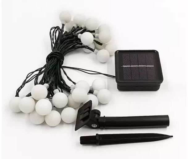 Solar 5 mt 28 Led Top Gün Işığı Siyah Kablolu