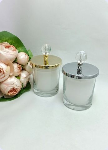 24 lü Metalize Kristal Tepelikli İçi Mumlu Cam Bardak