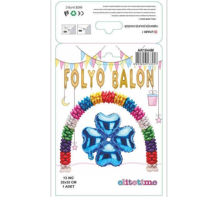 FOLYO BALON KALP ÇİÇEK MAVİ 13 INC PK:1 KL:400