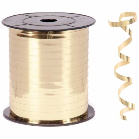 Gold Parlak Metalik Şerit Rafya 8mmx200mt