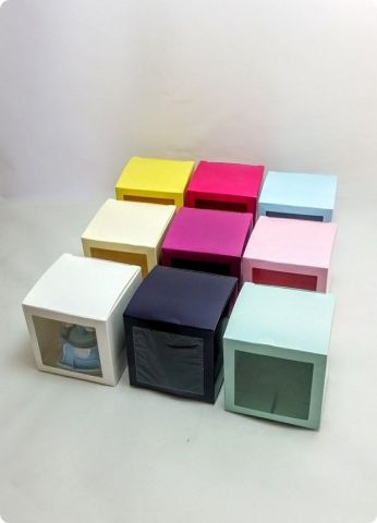 25 Li 9X9X9 cm Pencereli Küp Karton Kutu