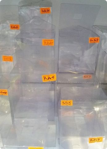 50 Li ( 9x9x? Cm/h ) Full Şeffaf Asetat Kutu