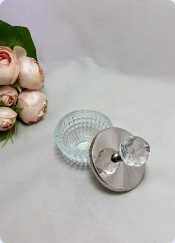 20 Adet Pvc Kristal Tepelikli Kristalize Cam Kase Lokumluk,Çerezlik
