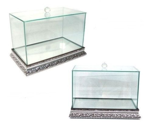35x20x20 Cm Cam Kapaklı Hazneli Bohça Sandık