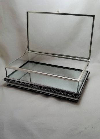 30x20x10 cm Altı Ahşap Aynalı, Metal kenarlı Kapaklı Kız isteme / çikolata Kutusu