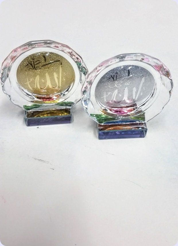 10 lu Kristal Cam Ayet (Allah&Muhammed)