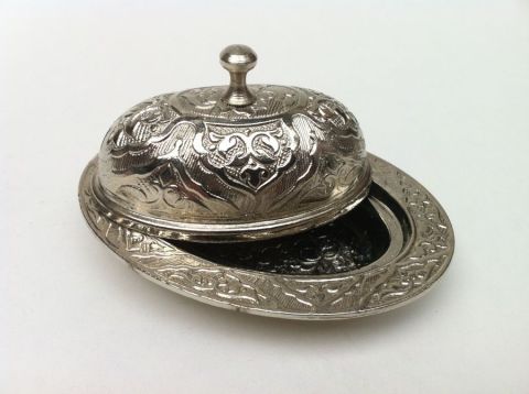 10 lu Gümüş Lokumluk oval (6.5 x 9 cm)