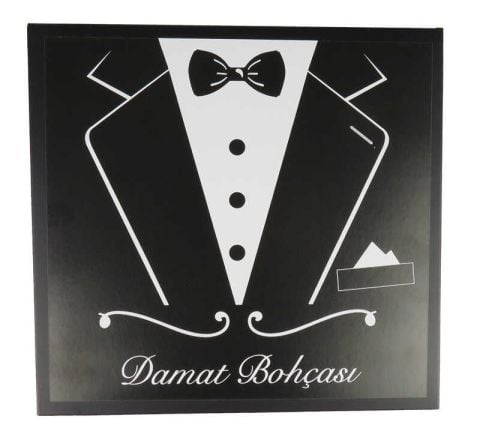 DAMAT FİGÜRLÜ SİYAH ÇİKOLATA KUTUSU 500 GRAMLIK