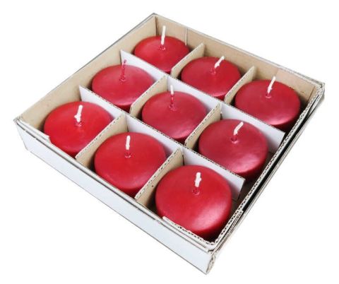 9 LU MUM TEALIGHT YÜZEN MUM KIRMIZI