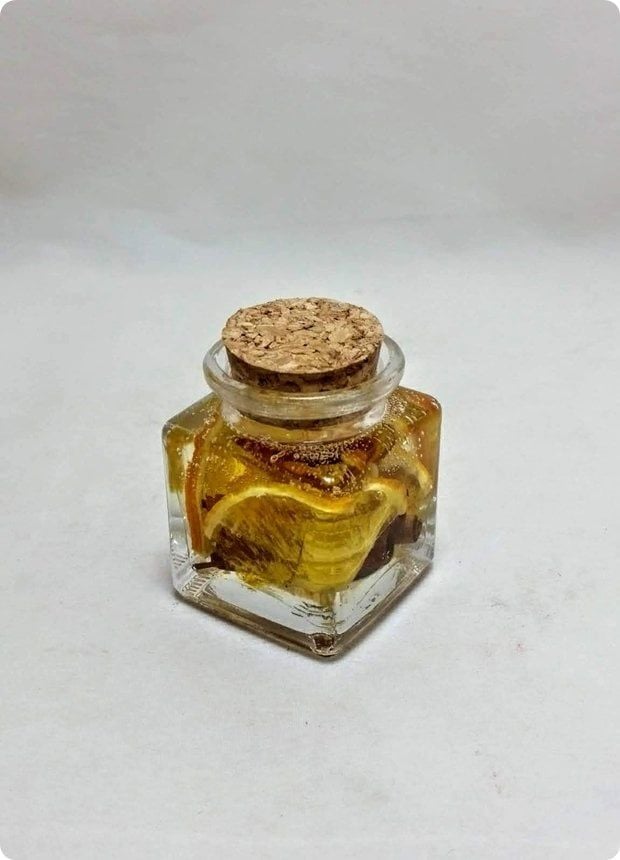 1 Pk Portakallı jel Mum (Mantar Kapaklı Kare Kavanoz)