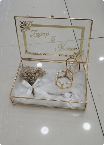İsme Özel Kapaklı Yüzük Tepsisi