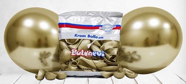 BALON KROM PARLAK 10 İNC ALTIN PK:50 KL:35
