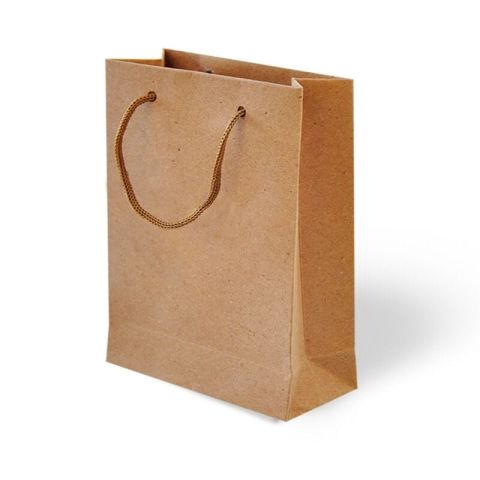 25 Li 20x25 Cm Natural Kraft Körüklü Karton Çanta / Poşet