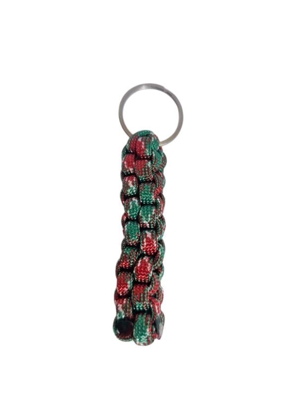Yılbaşı Desenli Paracord Anahtarlık (Paraşüt İpinden)