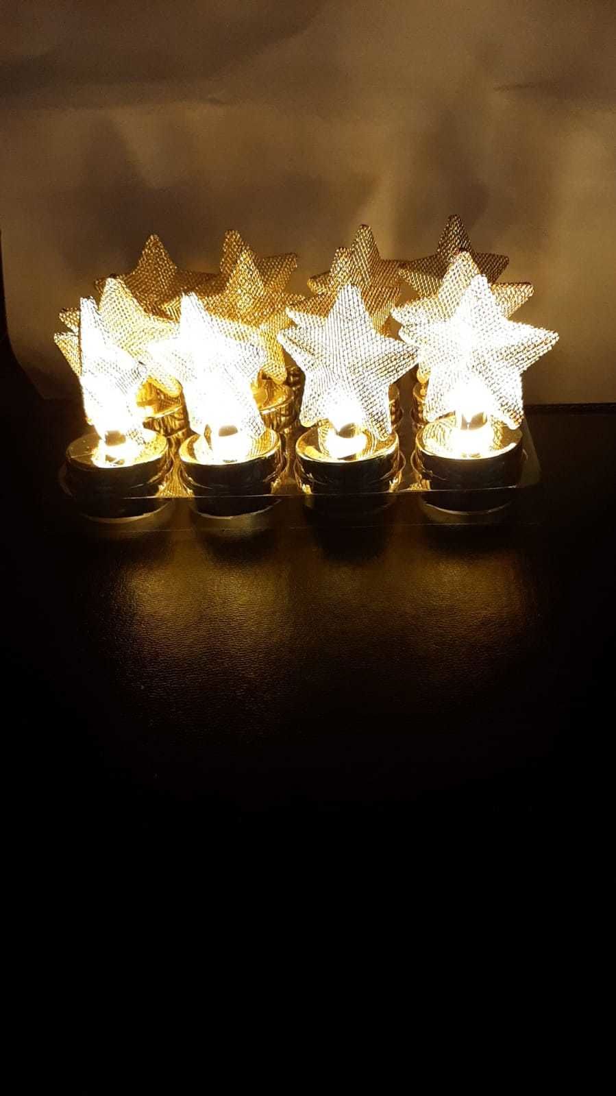 12 li LED Yıldız Lamba  Alt Kısmı Gold renk