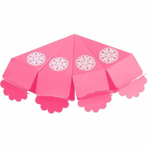 24 lü Karton Şeker,Lokum Külahı PEMBE