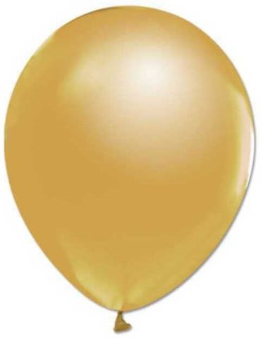 BALON METALİK DÜZ 5 İNC ALTIN PK:100 KL:36