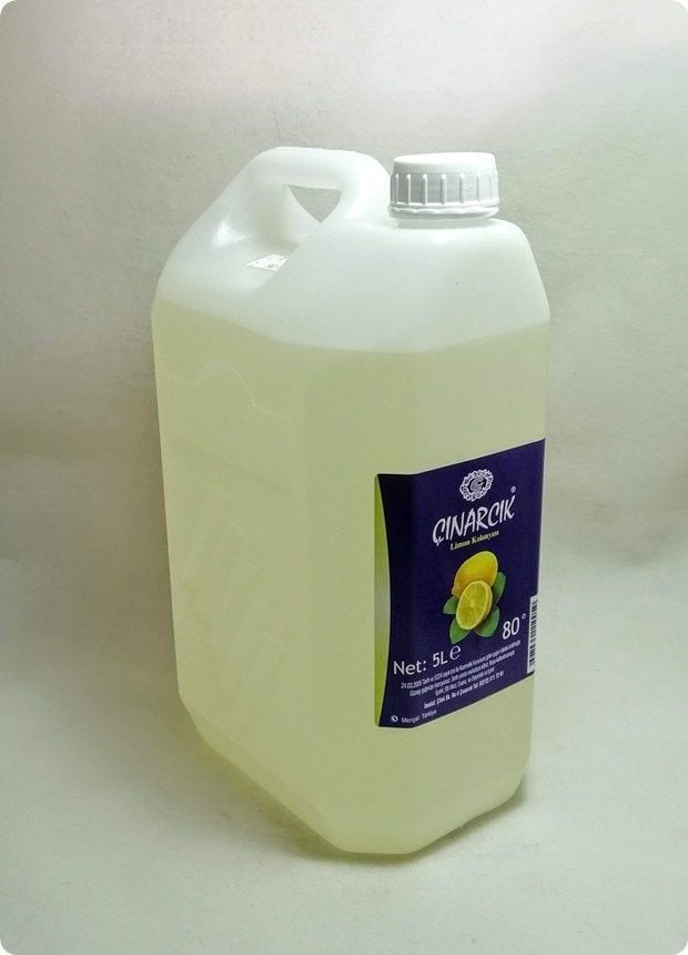5 Litrelik Limon kolonyası 80 derece Çınarcık