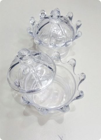 12 li Plastik Taç Şeffaf Kutu