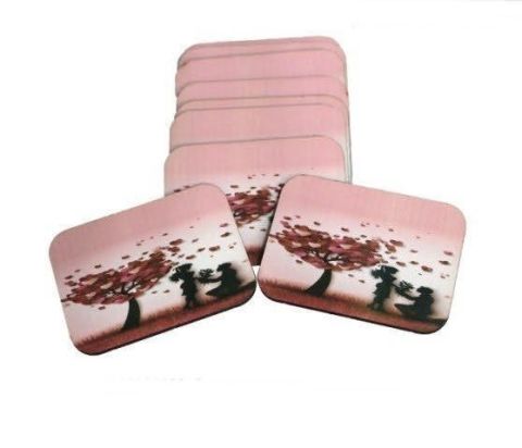 Uv Baskılı Ağaç Desenli Ahşap Süsü (7,5*5,5cm)