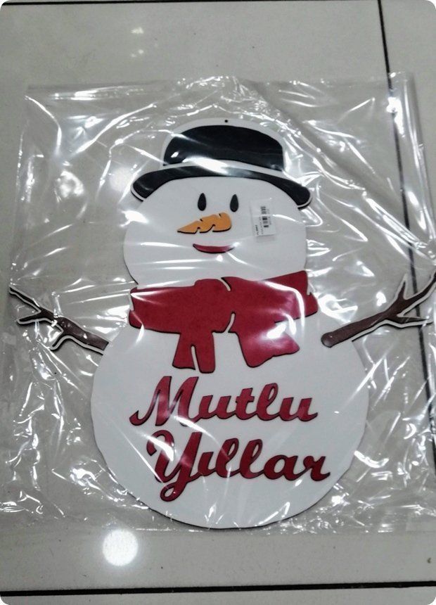 Ahşap kardan adam yeni yıl süsleri