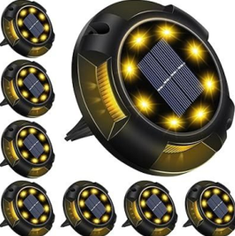 4'lü Solar Panelli Kazıklı Zemin Solar Ledi 8+4 Led GÜN IŞIĞI
