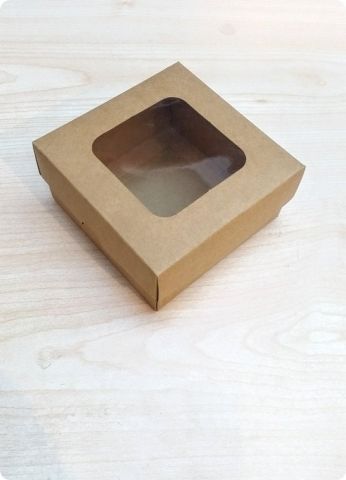 10x10x5 cm Pencereli Karton Asetat Kutu 20 li