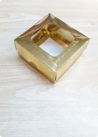 10x10x5 cm Pencereli Karton Asetat Kutu 20 li