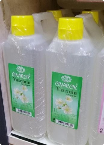 Şeffaf 1 litrelik kokulu kolonya