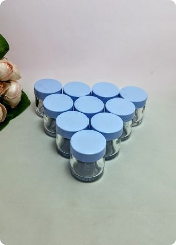Renkli Pvc Kapaklı Cam Kavanoz 20 Li