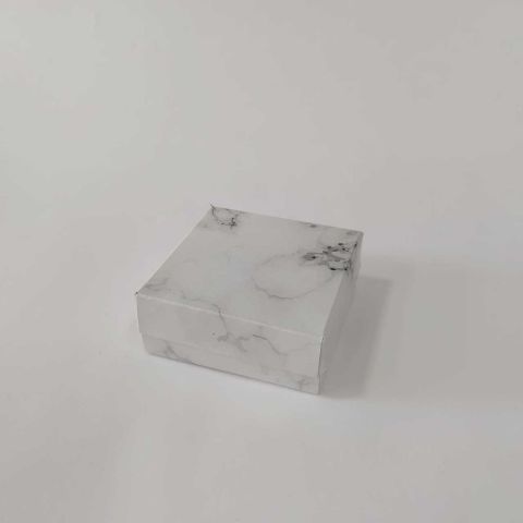50 li 8x8x3 cm Mermer Desenli Komple Karton Kutu