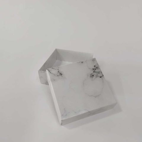50 li 8x8x3 cm Mermer Desenli Komple Karton Kutu