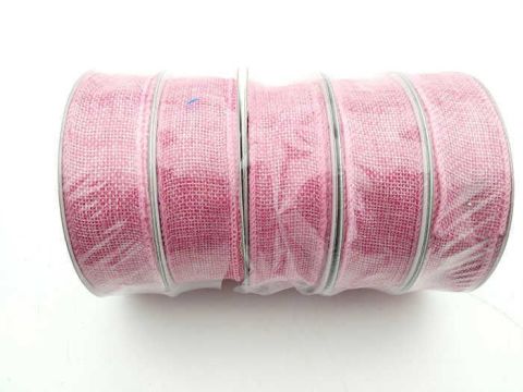 1,5 CM KURDELA JÜT KANAVİÇE PEMBE 10 MT