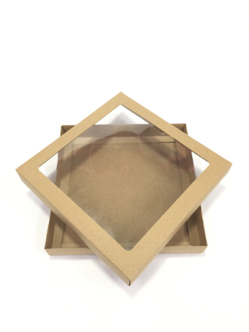 25x25x5 cm Pencereli Karton Asetat Kutu