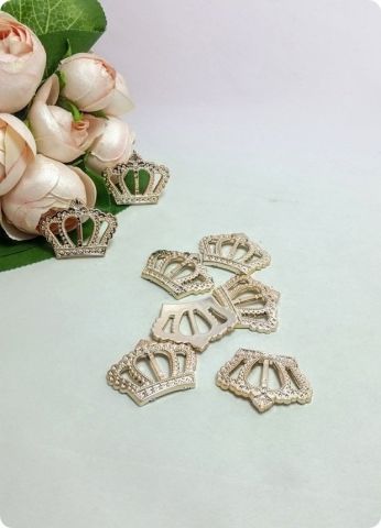 50 li Metalize Pvc Taç Süs ( Altın / Gümüş )