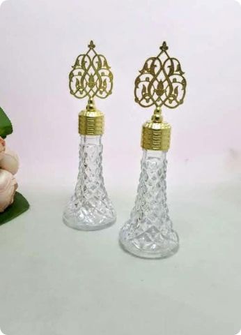 50 Adet Metal Tepelikli Kristalize Şişe
