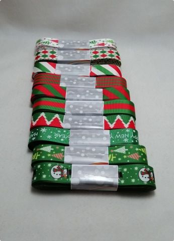 2 Cm Yılbaşı Kırmızı Yeşil Beyaz Yan Çizgili Grogren Kurdela 10 Mt.