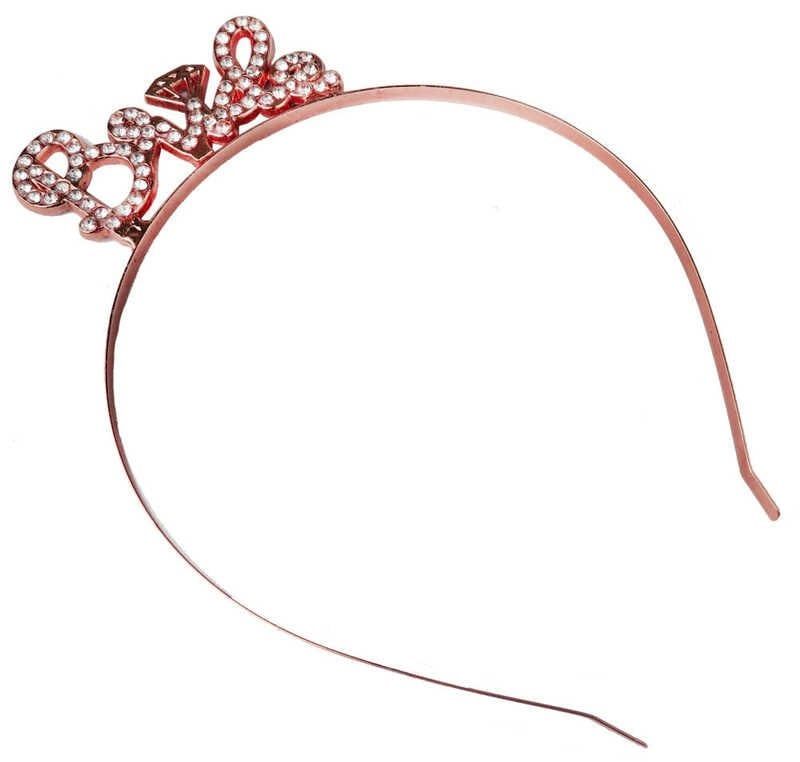 TAÇ METAL TAŞLI BRIDE PIRLANTALI ROSE PK:1