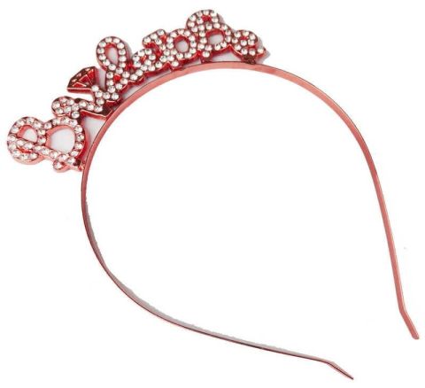 TAÇ METAL TAŞLI BRIDE TO BE ROSE PK:1