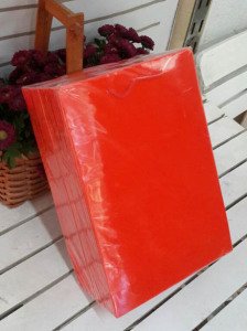 25'Li Kırmızı Hediyelik Karton Çanta Poşet 17x26 Cm