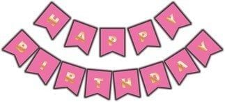 FLAMA BAYRAK HAPPY BİRTHDAY SET PEMBE